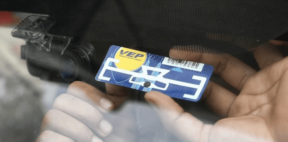 VEP RFID贴纸示意图